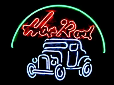 

Custom Hot Rod Glass Neon Light Sign Beer Bar