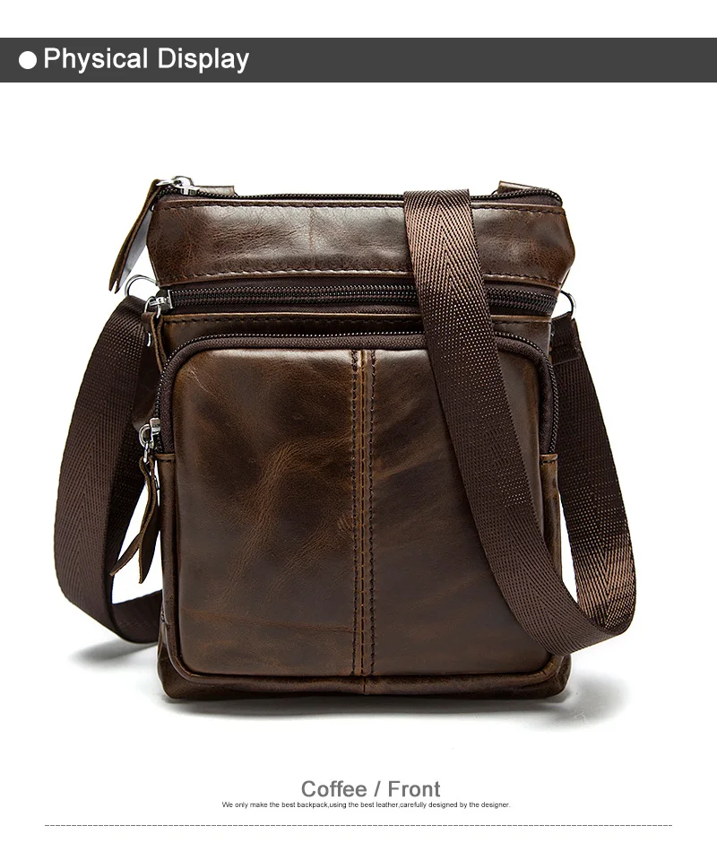 Vintage Cross Body Umhängetasche Für Männer Schulter Echtes Leder Tasche Messenger Handtasche Aktentasche Männlich Schwarz Sac EIN Haupt Bolsas 2020 – Detail 6
