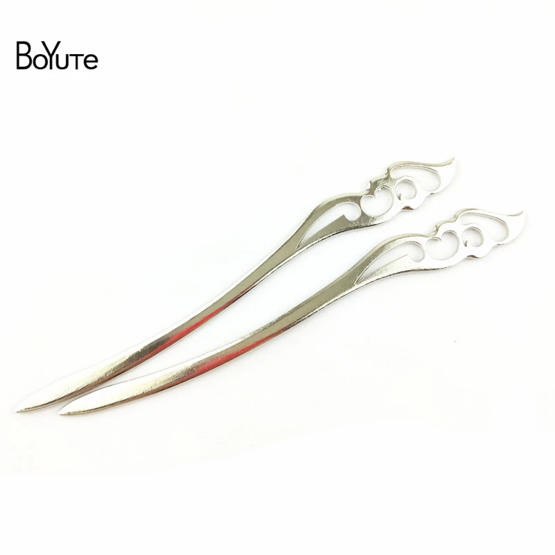 BoYuTe (10 Pieces/Lot) 4 Colors 16*149MM Vintage Bookmark Hair Stick Dual Use Diy Alloy Accessories