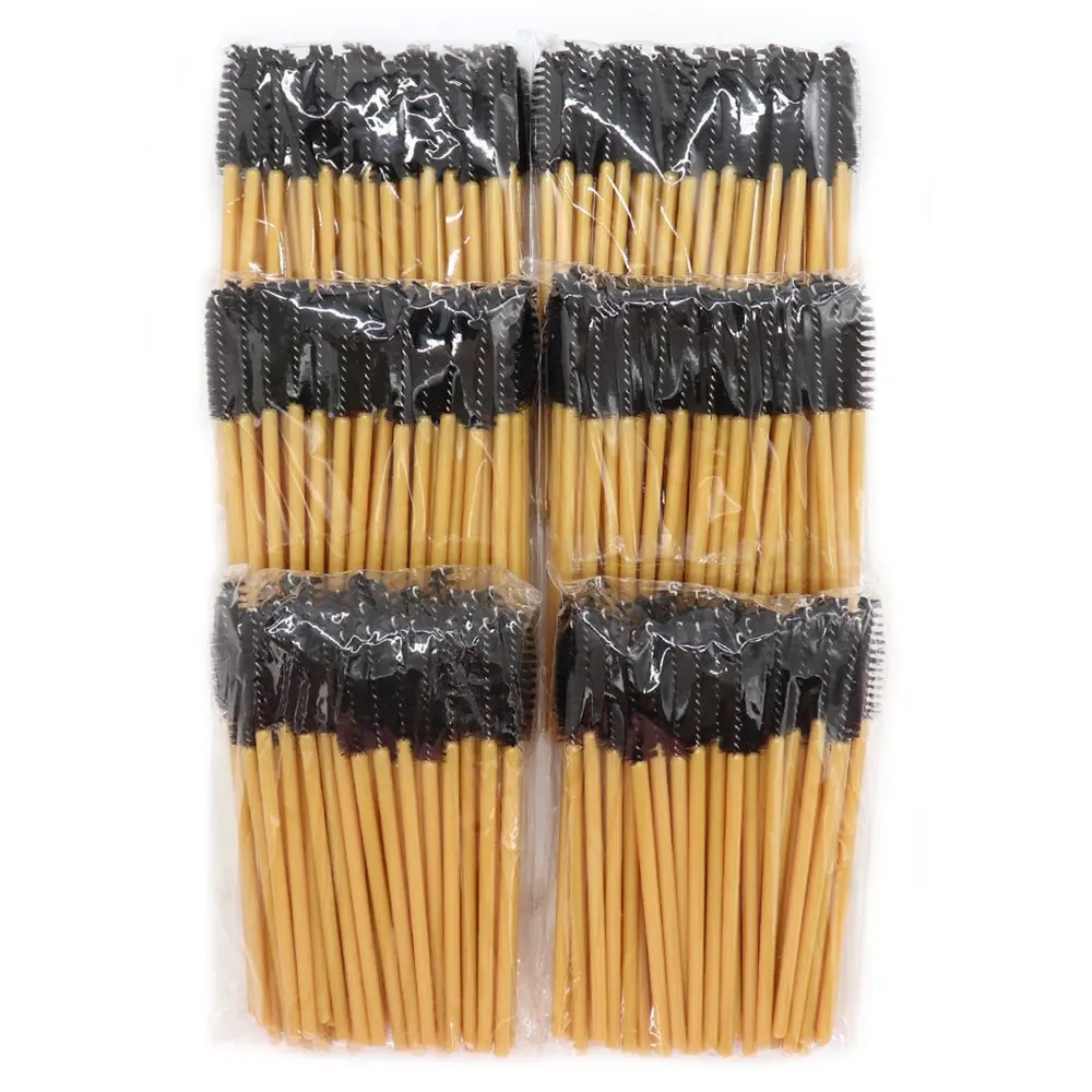 

2000 Pcs/Lot Eyelash Brushes for Lashes Extension Black Hair Gold Handle Eyelashes Brushes,Individual Eyelashes for Beauty Tools