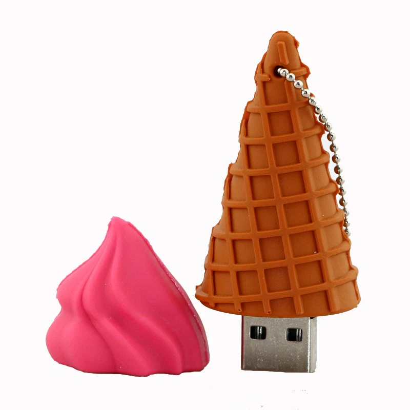 Commercio all'ingrosso Pen Drive Fumetto 4GB/8GB/16GB/32GB di Massa Ice Cream Usb Flash flash Drive di Memoria Di Archiviazione del Bastone Mini Pendrive Flash Card