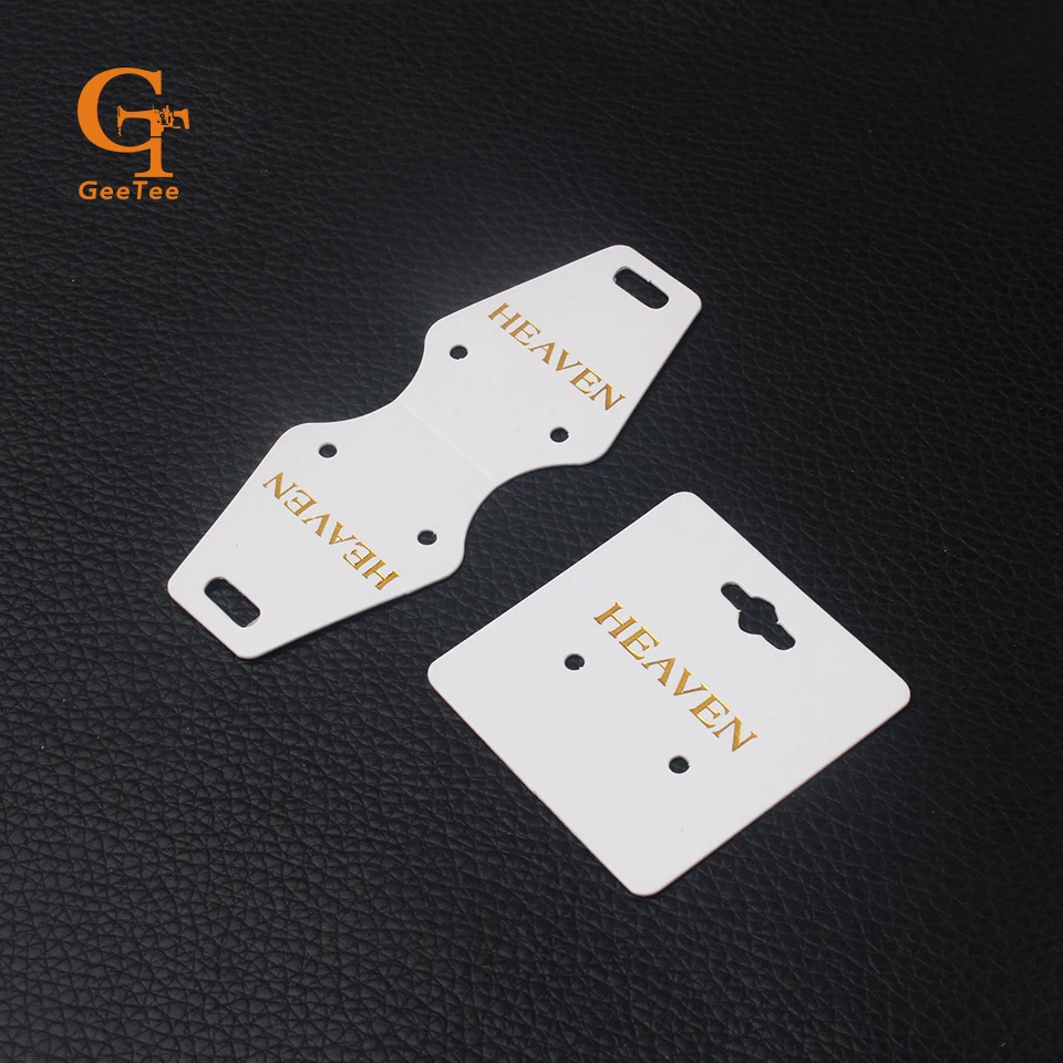 custom customized logo brand name printing earring necklace display cards holder, printed jewelry tags, OEM earring tags