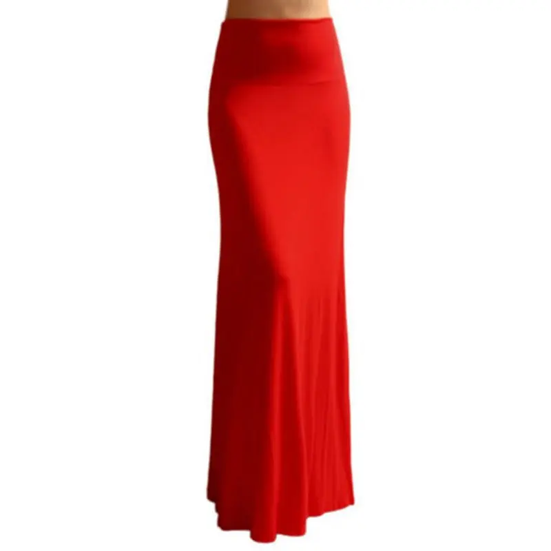 Bohemian Style Autumn Casual Pencil Maxi Skirt Women Bandage Pleated Winter Long Cotton Skirts J2