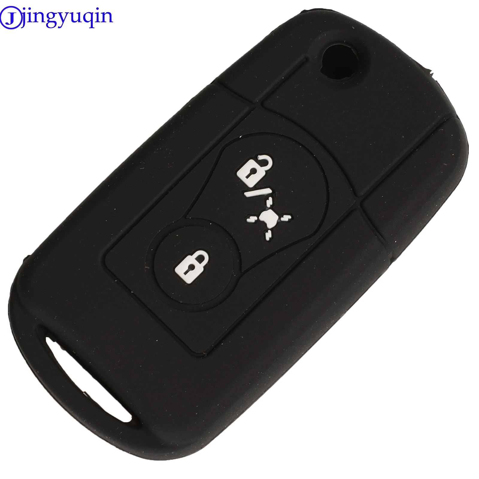 jingyuqin 2B Remote Car Key Silicone Cover Case For Ssangyong Actyon SUV Kyron Holder Stylingb Filding Key