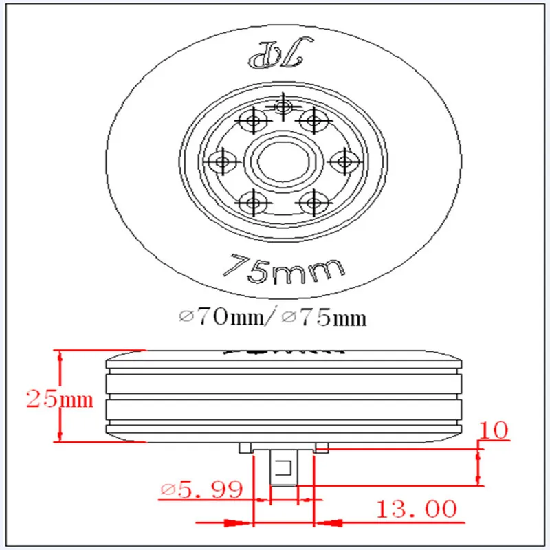 RC model 45mm 50mm 55mm 60mm 65mm 70mm 75mm 86mm 95mm JP brake wheel for fixed-wing aircraft landing gear