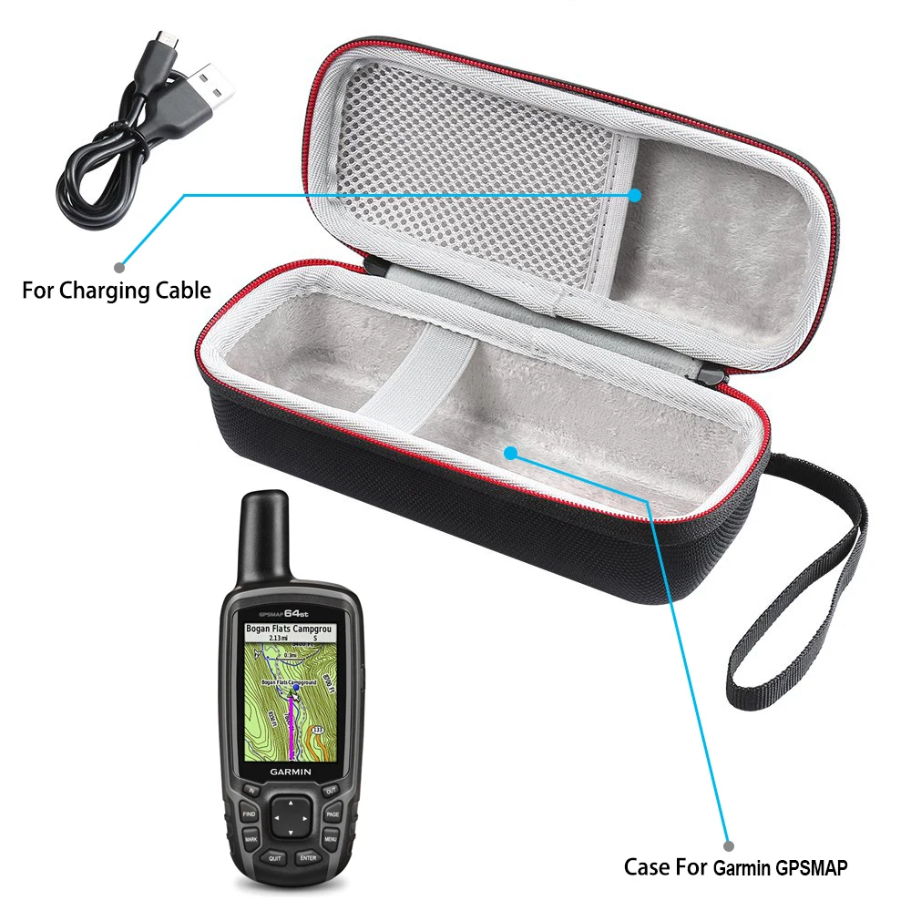 2019 New EVA Hard Portable Carrying Protect Pouch Protect Cover Case for Garmin GPSMap 66s 66st 62 63 64 (s sc st) Accessories