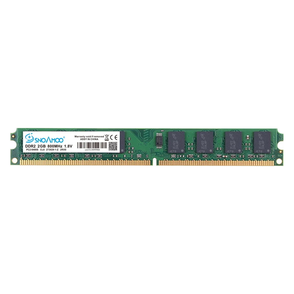 SNOAMOO Desktop PC RAMs DDR2 2G RAM 667MHz 800MHz PC2-6400S 240-Pin 1.8V DIMM For Compatible Computer Memory Warranty