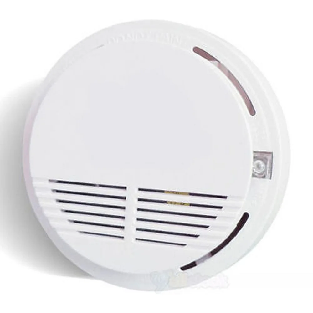 Cordless Dependent Smoke Detector Sensor for Fire Alarm in Home Safety Security System 9V Battery in Idea for All Area