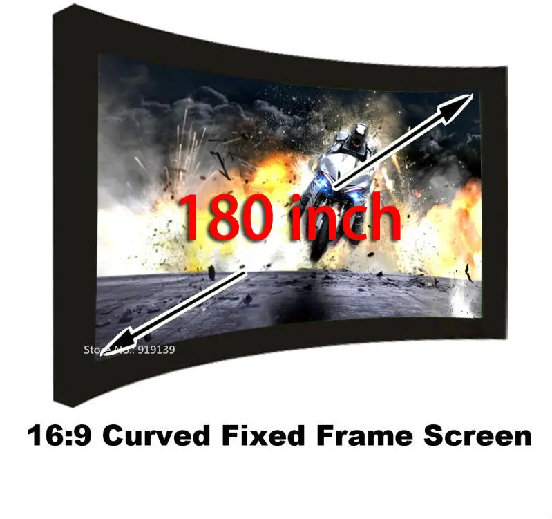 

High Quality 3D Projection Screen Fabric 180 Inch Best Choice For Cinema Theater Room Projector Screens 16:9 Fast Shipping