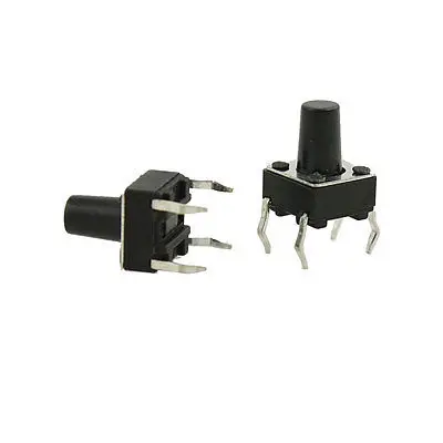 Momentary Tactile Tact Push Button Switch 4 Pin DIP Through Hole 6x6x8.5mm