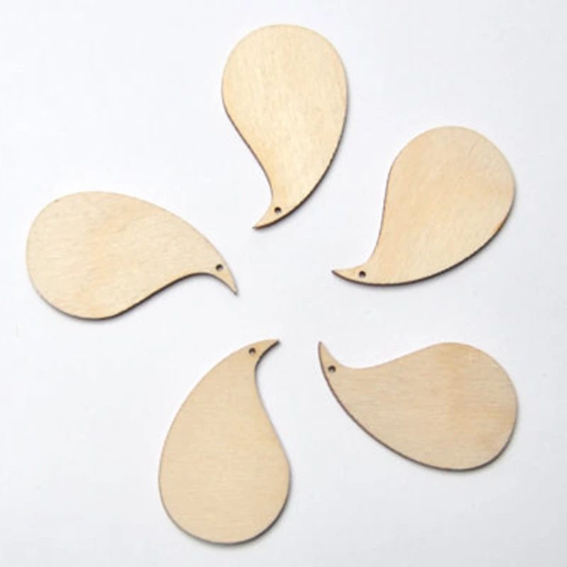 

Drop Shape Unfinished Wooden Ornament wooden earrings