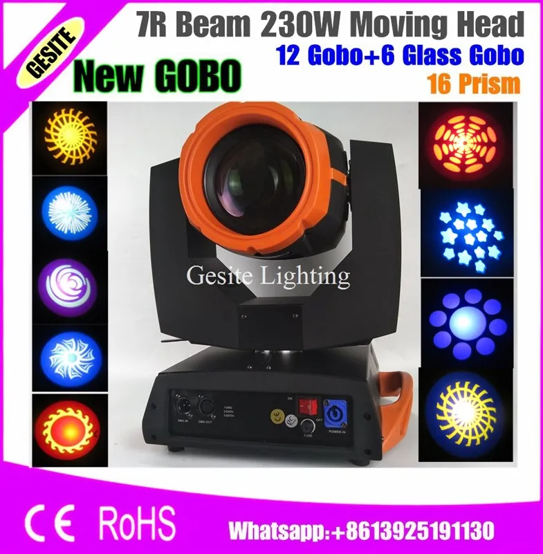 2pcs/lot 7r moving head dmx512 dj disco 230w sharpy beam Professional stage lighting