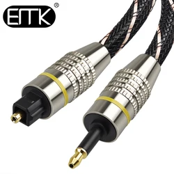 Emk-mini toslink光ケーブル3.5mm、spdif、TVボックス用オーディオアダプター、サウンドバー、3.5mm