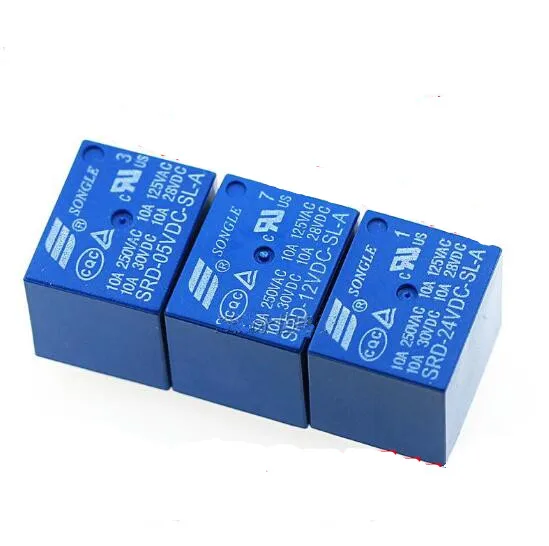 5PCS/lot 4pin 5pin Przekaźniki SRD-05VDC-SL-A SRD-12VDC-SL-A SRD-24VDC-SL-A SRD-48VDC-SL-A 05V 12V 24V 48V