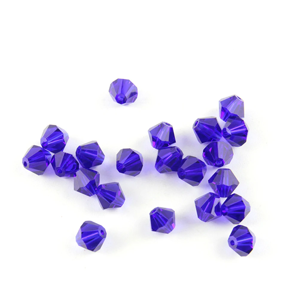 Cheap Glass Bicone Beads 8mm 1440pcs Dark Blue Color Large Beads for Wedding Dress