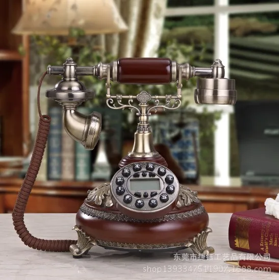 Antique telephone fashion creative process / antique antique European style of the ancient marble telephone telephone