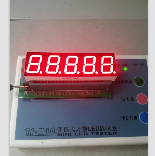 

100PCS Common cathode/Common anode 0.56 inch digital tube 5 bits digital tube led display 0.56inches Red digital tube