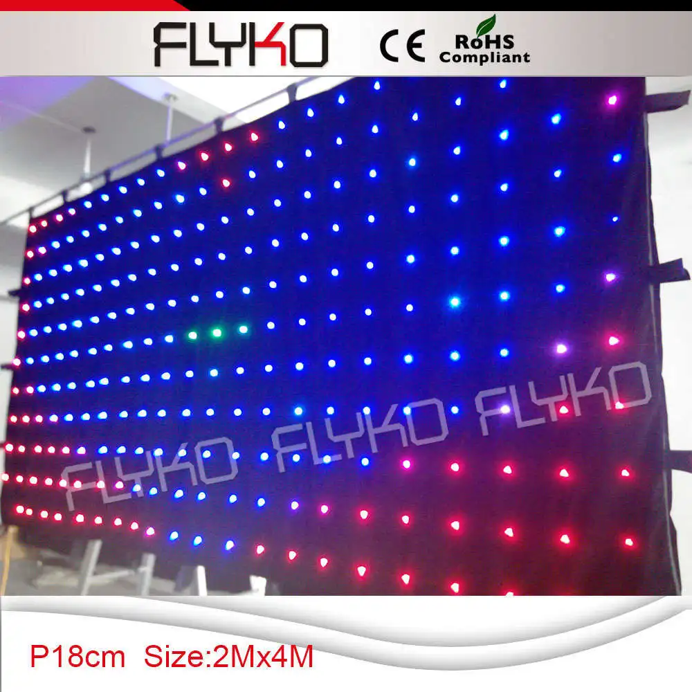 

P18 stage lighting decor flexible LED curtain/ changing color backdrops