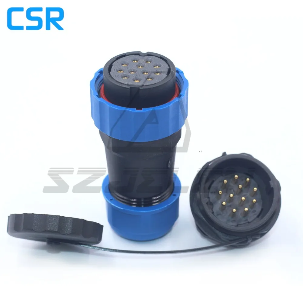 SD28TP-ZM,  Waterproof IP68 Conector 12 Pin Power For Led Display 12pins Wire Connectors 28mm Panel Mount