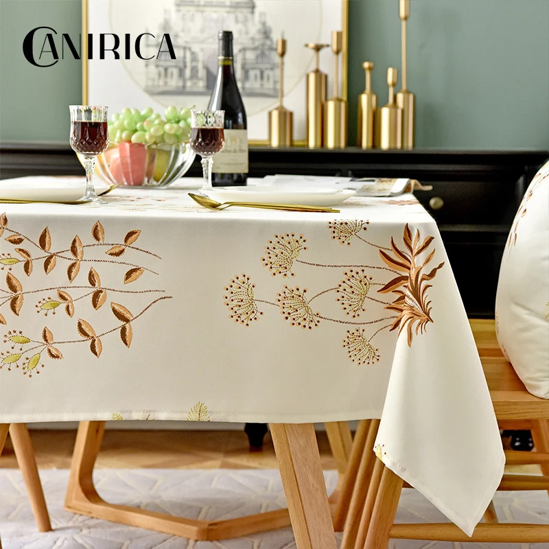 CANIRICA Table Cloth Waterproof Tablecloth Rectangular Dining Table Cover Modern Kitchen Obrus Mantel Mesa Nappe Decorative Gift