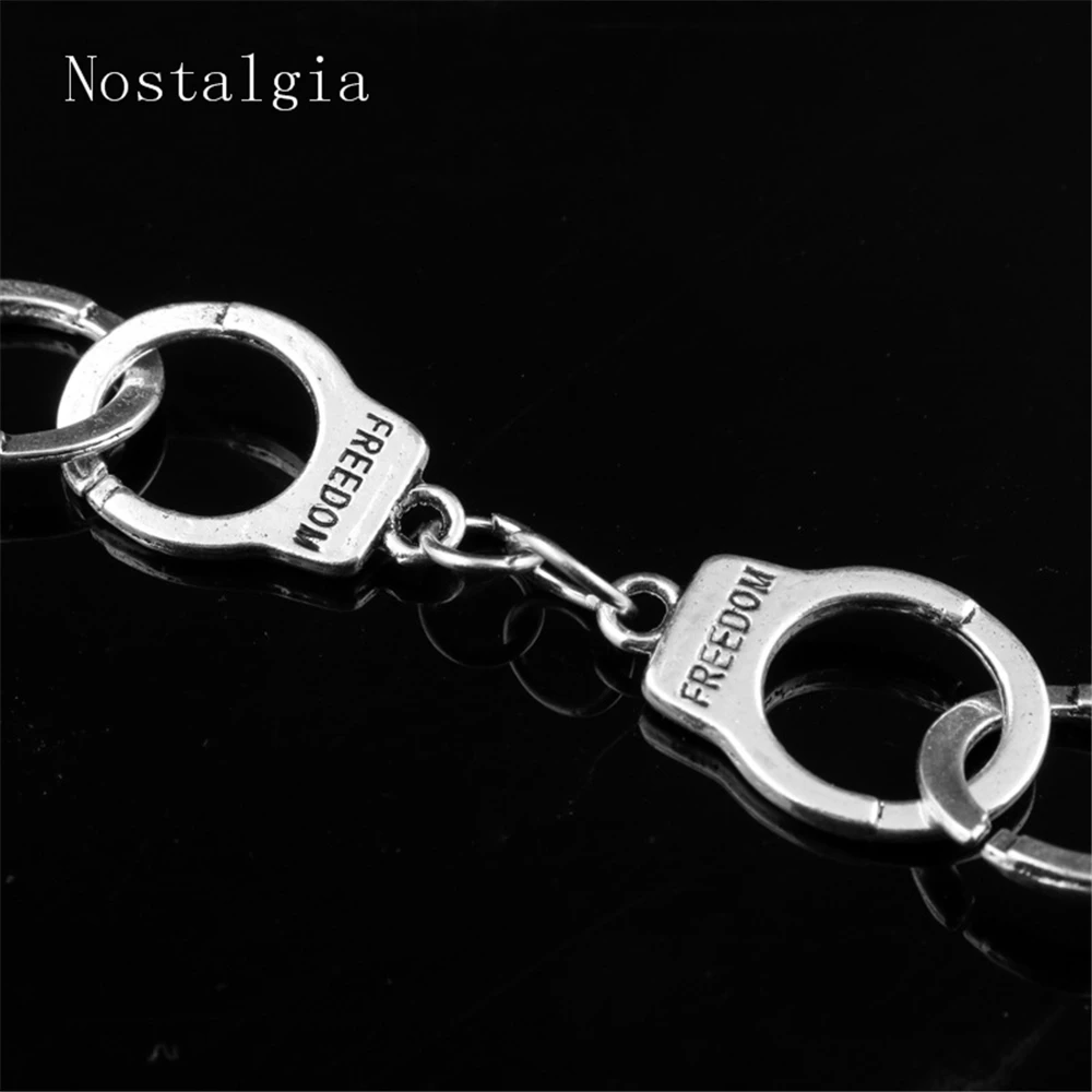 New Fashion Fifty Shades Of Grey Inspired 50 Shades Charms Bracelet Tie Handcuffs Gray Bracelets Women Crime Bracelet Punk image 5
