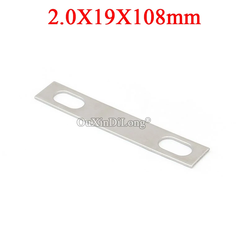 

50PCS Stainless Steel Straight Flat Corner Braces 19X108 Furniture Assembly Splicing Brackets Board Shelf Connecting Fittings