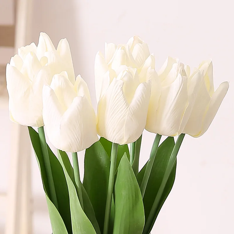 artificial tulips real touch flower 3D printing home wedding DIY decorative flores fake flowers