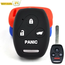 For Honda Accord CR-V Civic Insight Silicone Car Key Case Cover Keyless Fob Shell Skin Holder Protector 2016 2017 2018