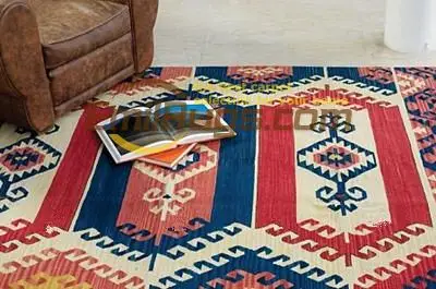 Wool Kilim Handmade Runner Carpet Room Floor Decoration Geometric Patterns Wool Rug Carpet