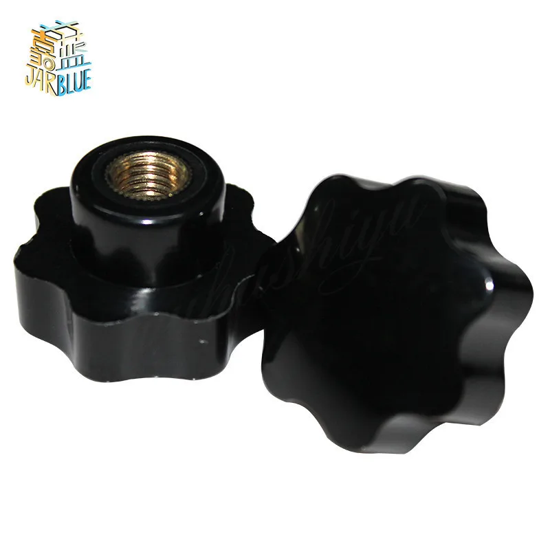 1-5Pcs M5 M6 M8 M10 M12 M14 M16 M20  CNC 3D Printer Plum Bakelite Hand Tighten Nuts Handle Star Mechanical Black Thumb Nut