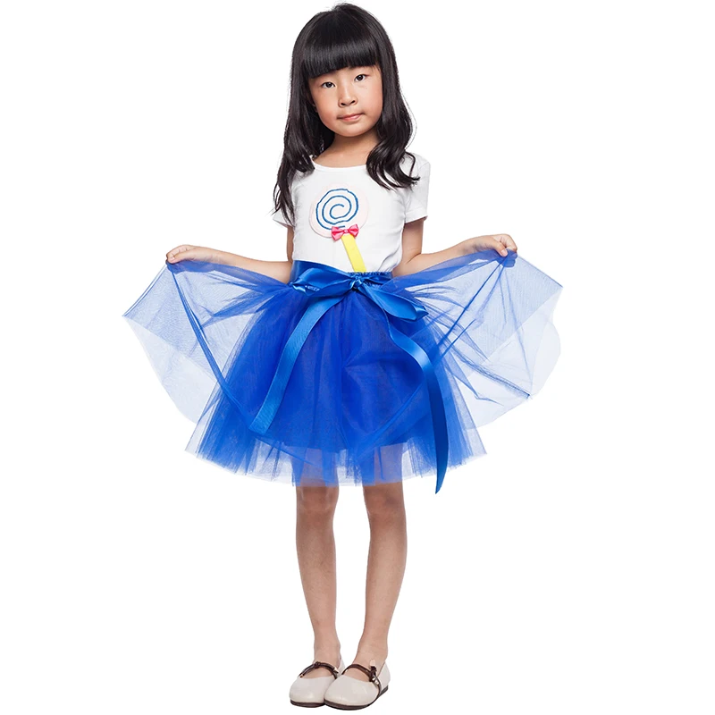 7 Layers 35cm Baby Girls Tutu Skirts Kids Princess Tulle Skirts Lovely Ball Gown Pettiskirt with Sashes Children Clothing 3-8Y