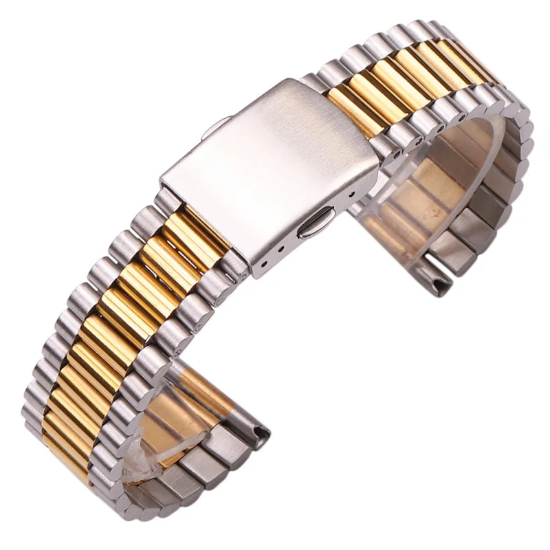 316L Stainless Steel Watch Band Bracelet Silver Gold Women Watchbands 12mm 14mm 16mm 18mm 20mm Clock Wrist Strap Clasp