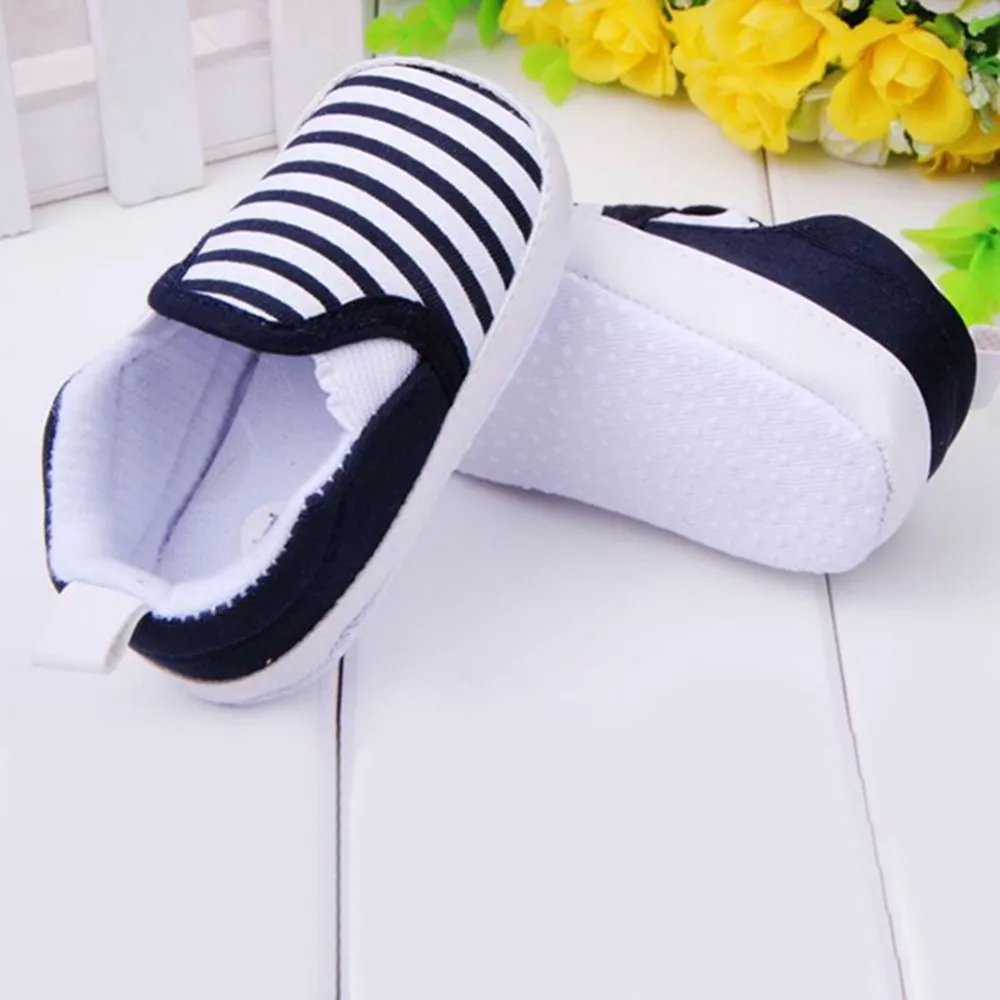 Mode Herfst Naval Streep Baby Jongens Zachte Schoenen Baby Slip-On Babyschoenen Peuter Gestreepte Canvas Sneaker Bebek DS19