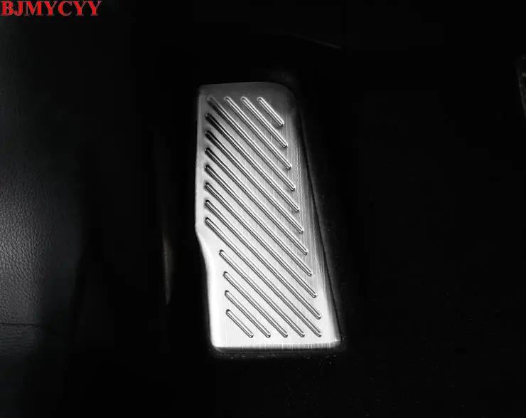 Bjmycyy estilo do carro pedal pedal footboard pé resto capa de aço inoxidável para toyota camry 2018 xv70