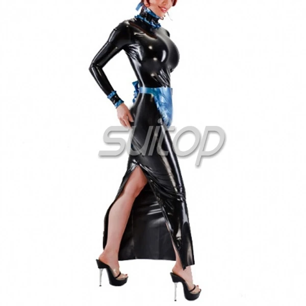 Suitop – robe de demoiselle d'honneur en latex avec tablier