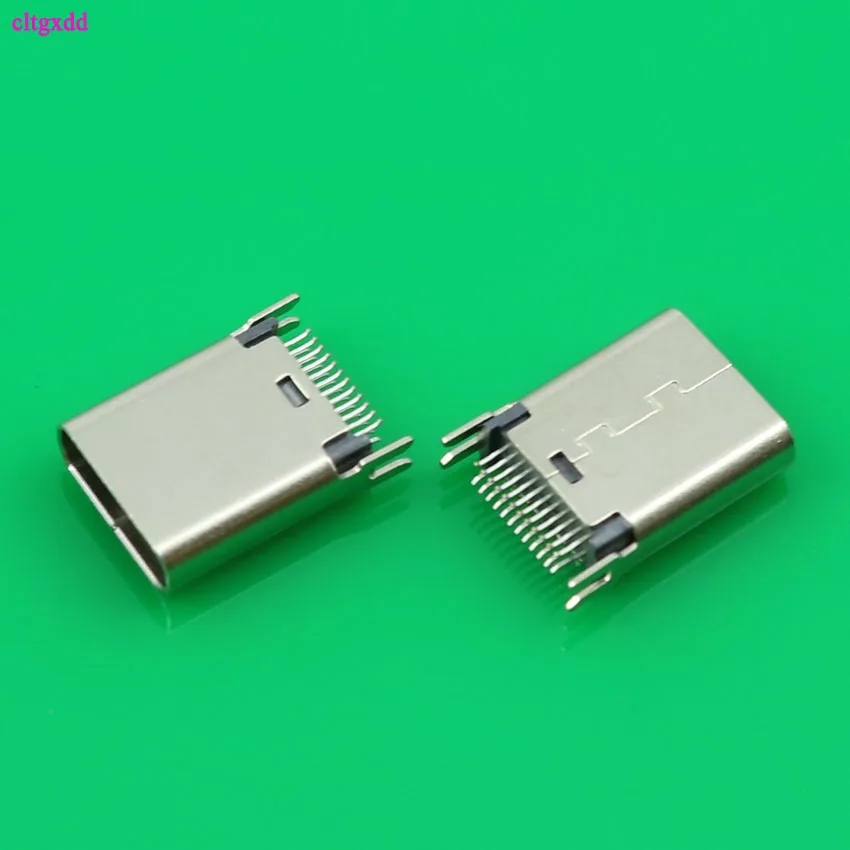 10pcs micro USB vertical 24P for 3.1 Type C Connector 24p type-C no side 24Pin Female Socket jack Charge port Plug 3.1 Version