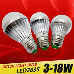 E27 E14 Bóng Đèn LED Đèn 12V Smd 2835Chip Lampada Luz E27 Đèn 3W 6W 9W 12W 15W 18W Điểm Bóng Đèn Led Sáng