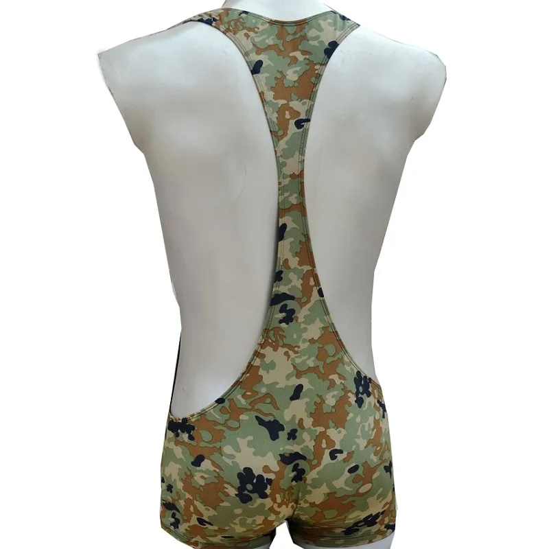 

Brand Sexy mens shaper underwear jockstraps Camouflage man bodysuit vest panties