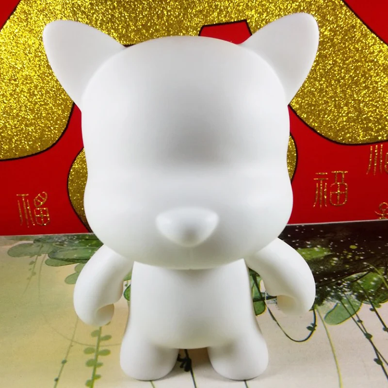 

10pc Blank Kidrobot Collectible Vinyl Toy Figurine 1/16 Blank Funny Dog Use Edu Teaching Watercolor Draeing