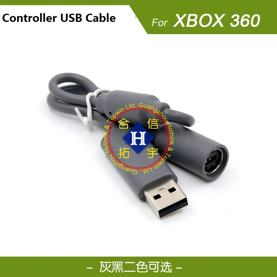 Hothink adaptador de cabo usb de fuga, para xbox 360/xbox 360 slim, extensão de controle com fio pc