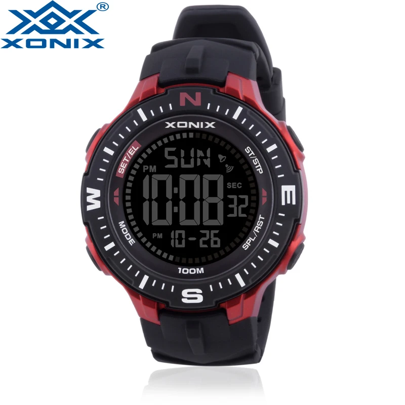 GOLDEN New Fashion Casual Men Sports Watches Waterproof 100m Outdoor Stopwatch Countdow Digital Swim Diver Wristwatch NK