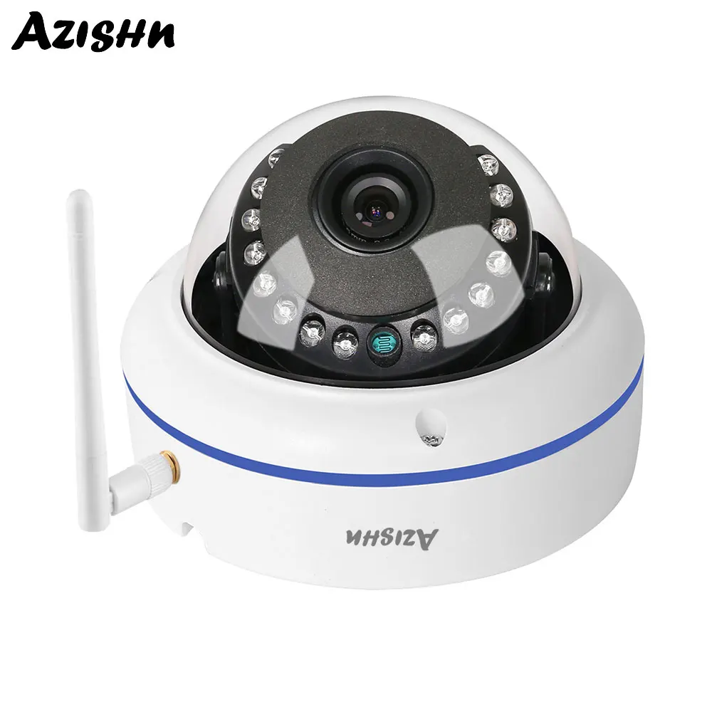 AZISHN 5MP WIFI IP Camera antivandalo sicurezza esterna Wireless Wired Night Vision CCTV Dome Camera con Slot per scheda SD ICSee APP