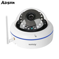 AZISHN 5MP WIFI IP Camera Vandal-proof Outdoor Security Wireless Wired Night Vision CCTV Dome Camera With SD Card Slot ICSee APP