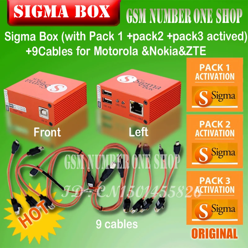 

100% Original new sigma box +Pack1+Pack2+Pack3 new update for huawei MTK-based Motorola, Alcatel, ZTE