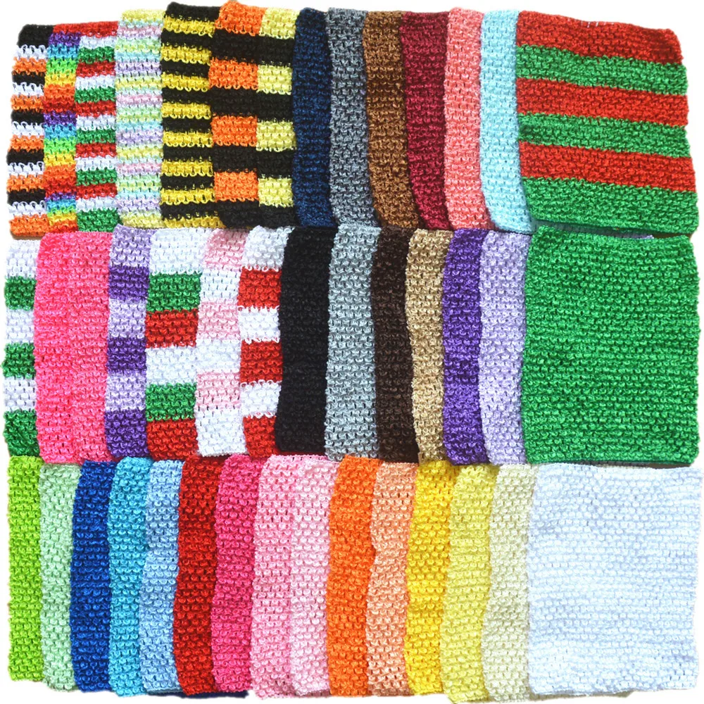 New Arrival 20cm X 23cm Children 9Inch Crochet Tutu Tube Tops Chest Wrap Wide Crochet Headbands  10pcs/lot