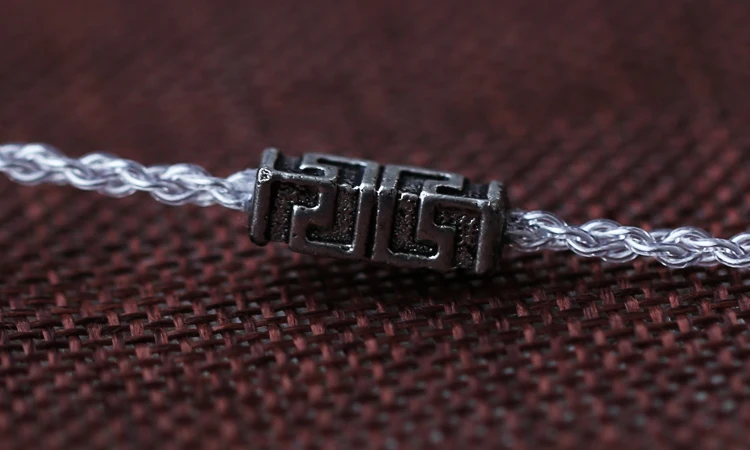 سلك سماعة أذن DIY كابل مطلي بالفضة بطول 1.2 متر