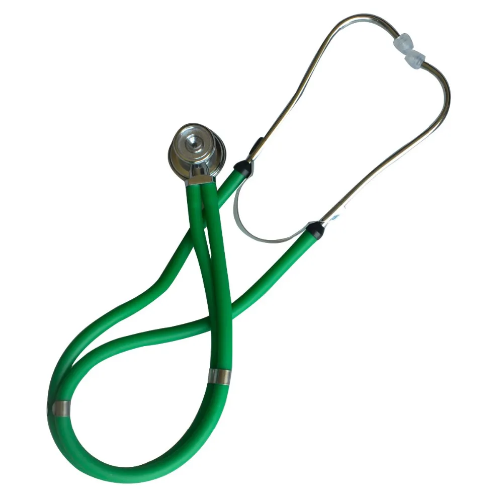 Estetoscopio médico multifuncional, 1 piezas, doble cabeza, tubo portátil, uso doméstico, herramienta de auscultación para el cuidado de la salud, Verde