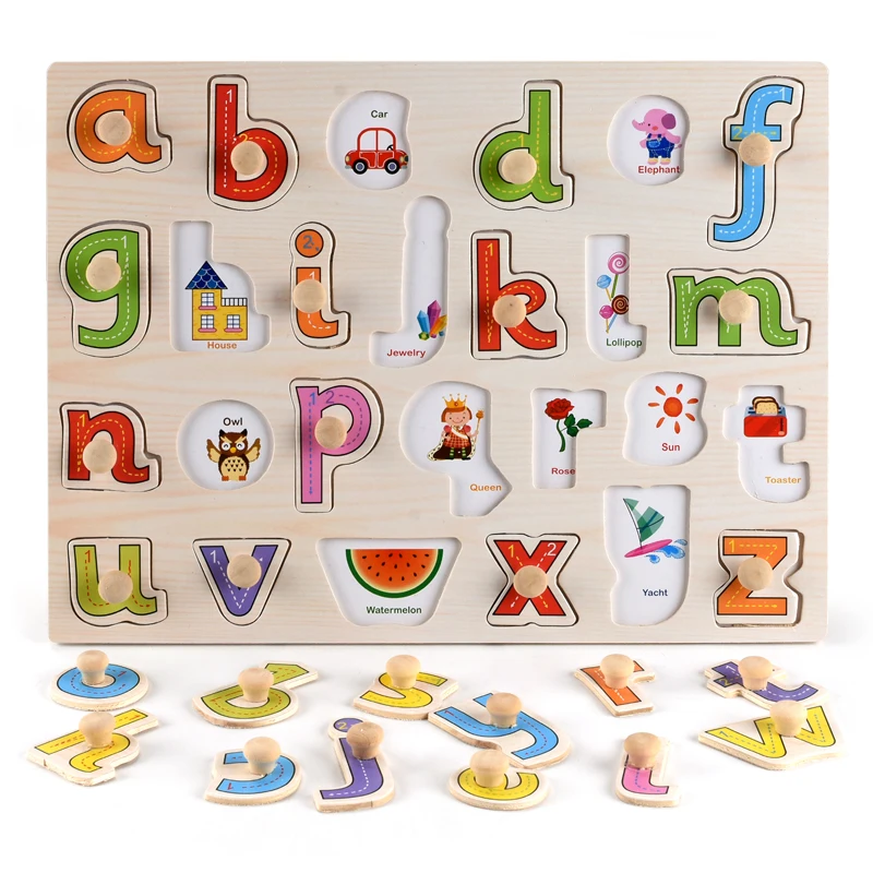 Rompecabezas de madera 3D para niños, tablero de agarre manual, vehículo, animales, frutas, cognición, Tangram, juguetes educativos Montessori