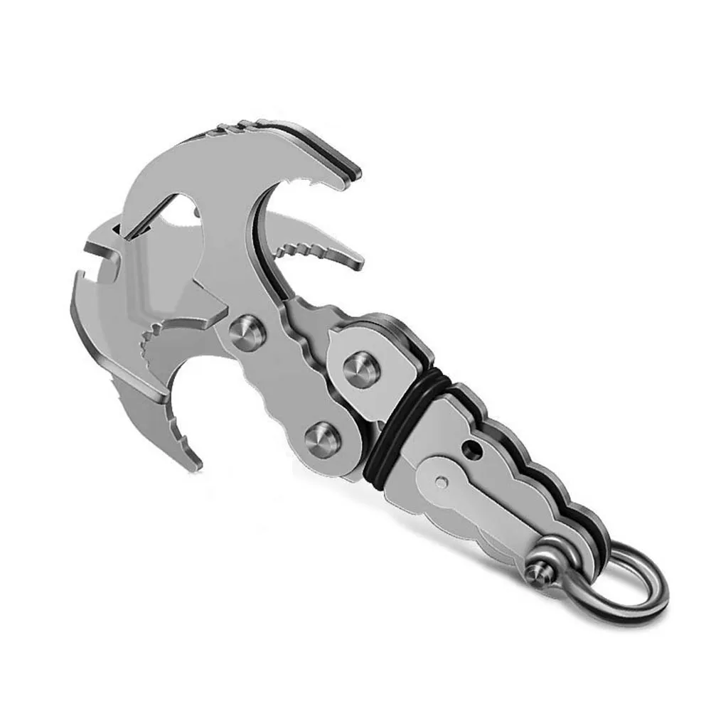 Outdoor Grappling Hook Multifunctional Gravity Hook Rock Climbing Claw Outdoor Survival Equipment Stainless Steel Carabiner