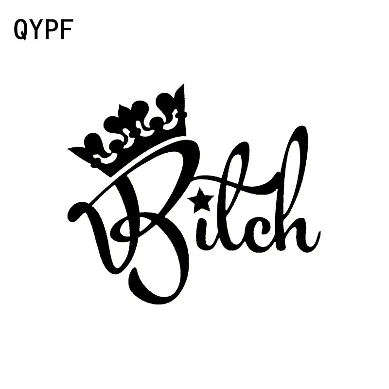 QYPF 15.5cm*13.5cm Funny Queen Vinyl Car-styling Car Window Sticker Decals Black/Silver Accessories C15-0092